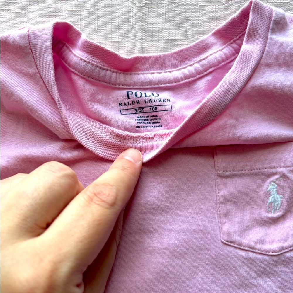 Polo Ralph Lauren Girls Pink Tee Shirt Dress 100% Cotton‎ Size 3T - Picture 3 of 3